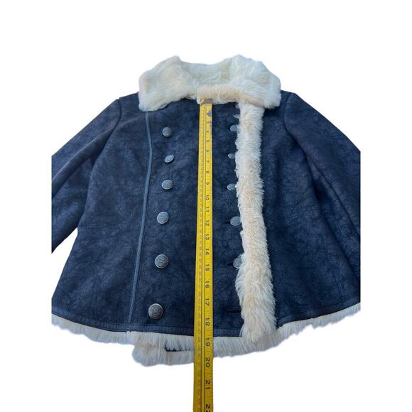 GUESS Jeans Los Angeles Faux Fur / Leather - Suede Aviator Style Jacket Y2K - M - Picture 7 of 9